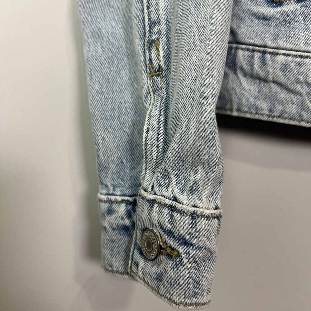 Women's Lucky Brand Distressed Denim Jacket Size Small NWT $109.50‎ - Picture 3 of 12